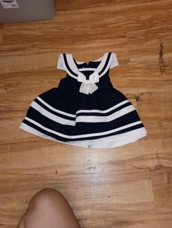 Baby Girl's Navy & White Dress size 18 Months 