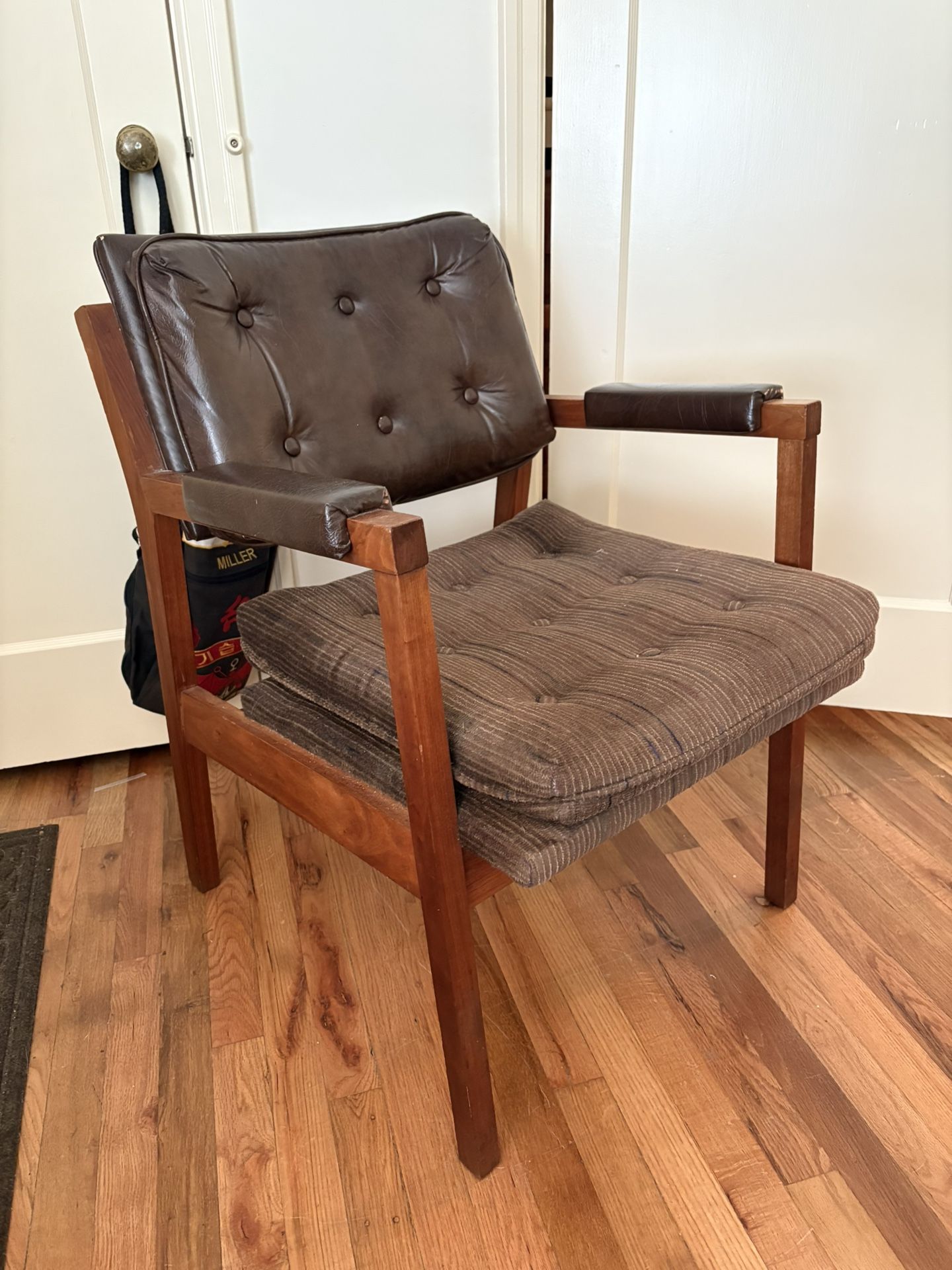 Old Cushioned Wooden Chair