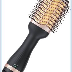 Hair Dryer Brush Blow Dryer Brush in One, 4-in-1 Ionic Hair Dryer Brush and Styler Volumizer with 3.2" Oval Barrel, 33000RPM High-Speed Motor, Hot Air