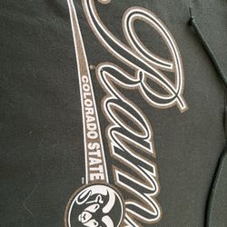 Colorado State RAMS HOODIE!!  Discontinued Design , Very Collectible, Size XL Cotton Blend 50/50