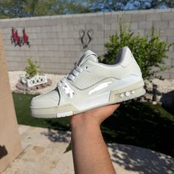 LV Shoes All White (Read Description)