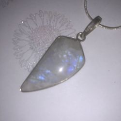 Moonstone And Sterling Necklace