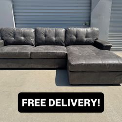 FREE DELIVERY || NEW Gray Sectional Couch