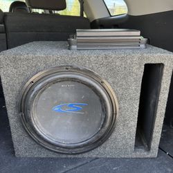 Alpine 12" Subwoofer & Alpine 500W V-Power Amp – Complete Bass Setup 