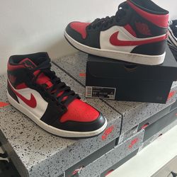 Jordan 1 Mid Bred Toe 11.5 Vnds