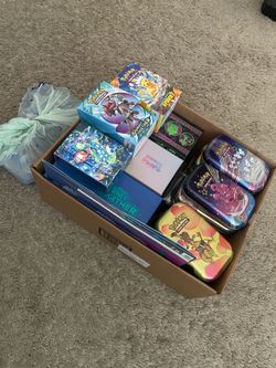 Box of Pokemon Bulk / Empty Tins