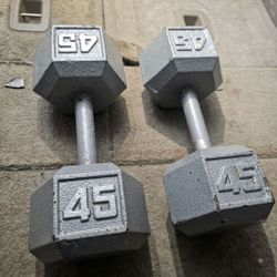 45lb hex dumbbells