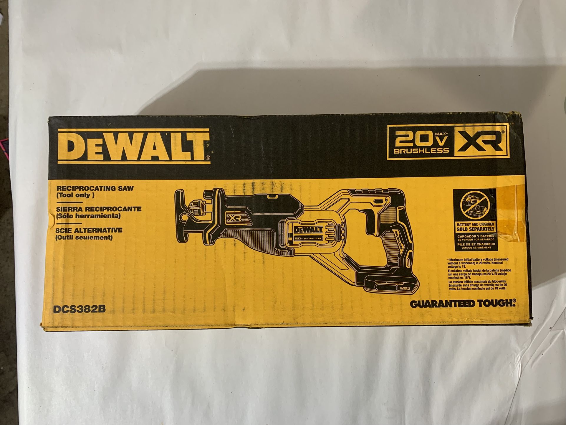 DEWALT XR 20V MAX RECIPROCATING SAW (TOOL ONLY)