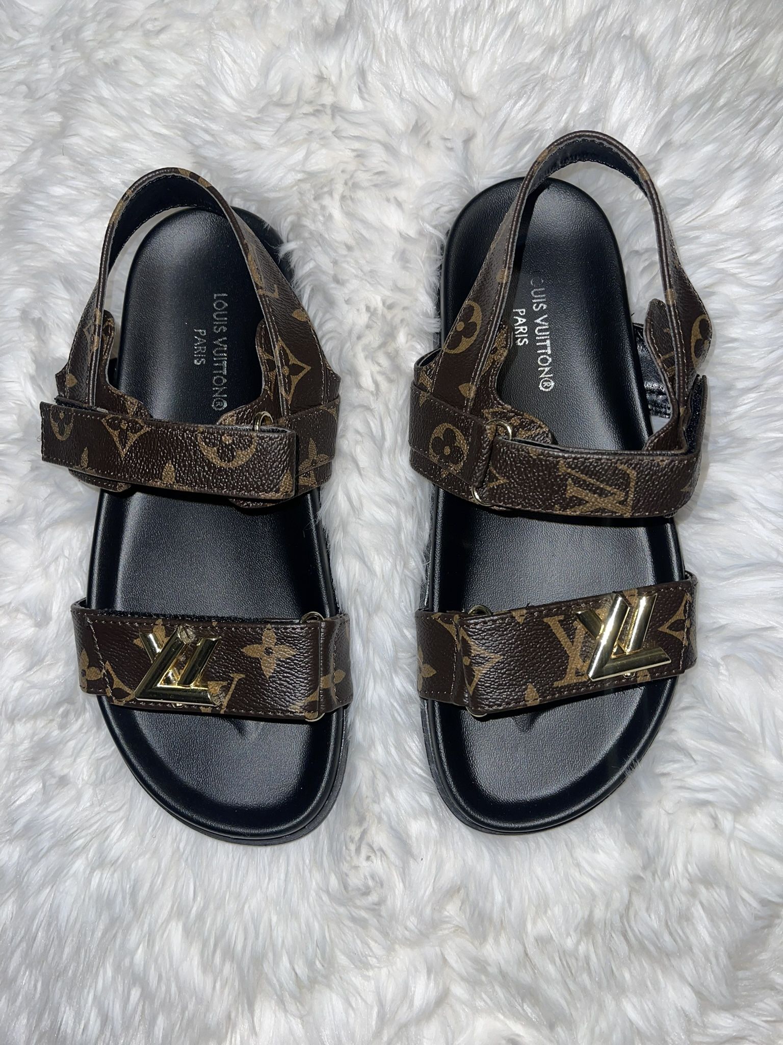 Louis Vuitton Sunset Flat Comfort Sandals - Brown Monogram - Women’s Size 37