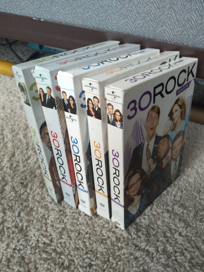 30 Rock DVDs - Seasons 1 thru 5 - Complete, Great Condition!