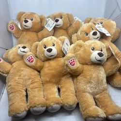 Lot of 7 Build A Bear Workshop Lil Honey Cub 14" Brown Teddy Plush Stuffed