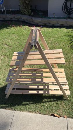 Wooden A-Frame Tiered Plant Stand