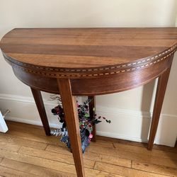 Antique Brandt Mahogany Inlaid Game Table