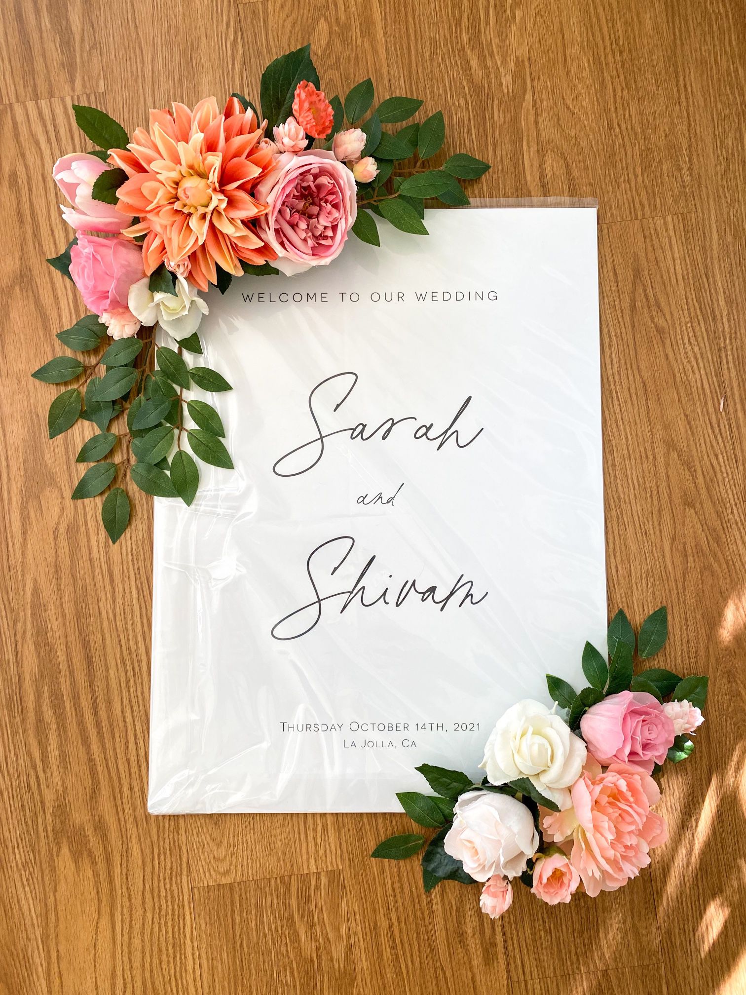 Wedding Welcome Sign Flowers