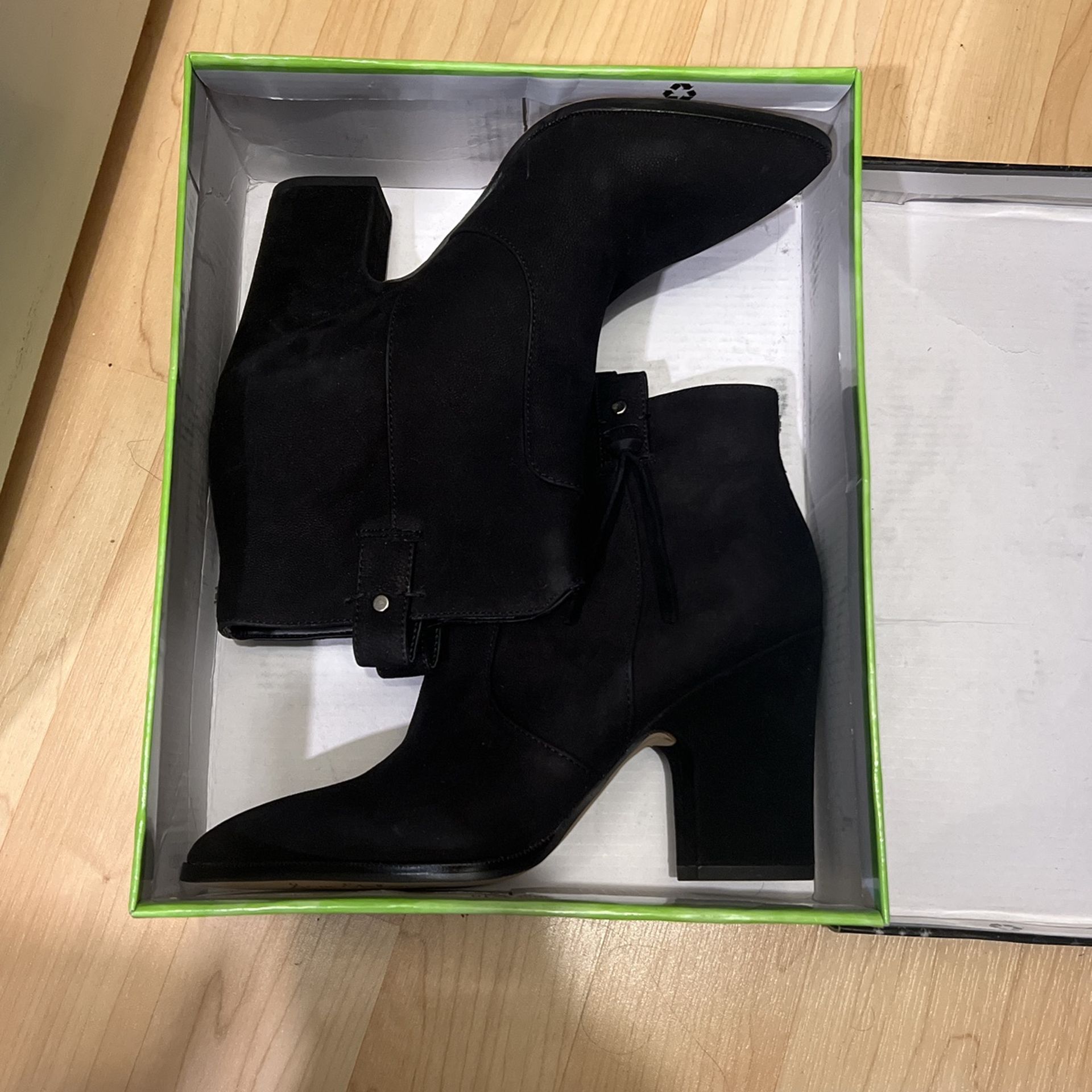 sam edelmen black leather ankle booties