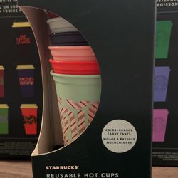 Starbucks Reuseable Hot Cups Candy Cane Color