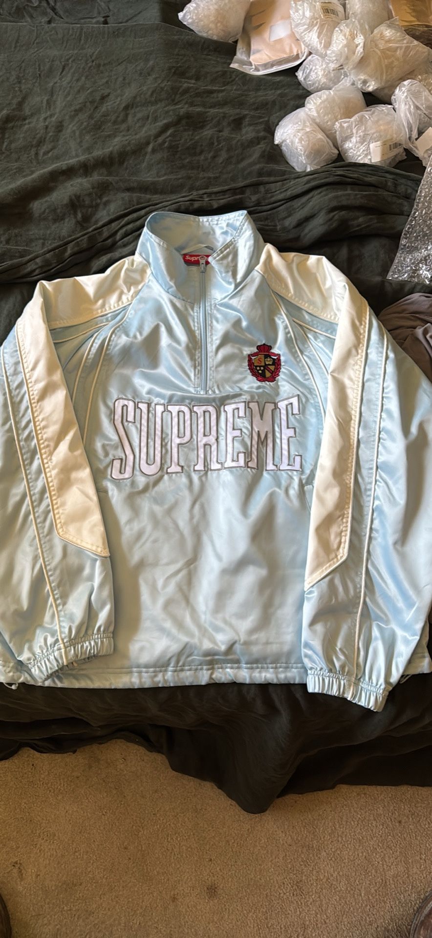 Supreme Piping Pullover Jacket - Blue