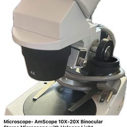 Microscope- New AmScope 10X-20X Binocular Stereo Microscope with Halogen Light