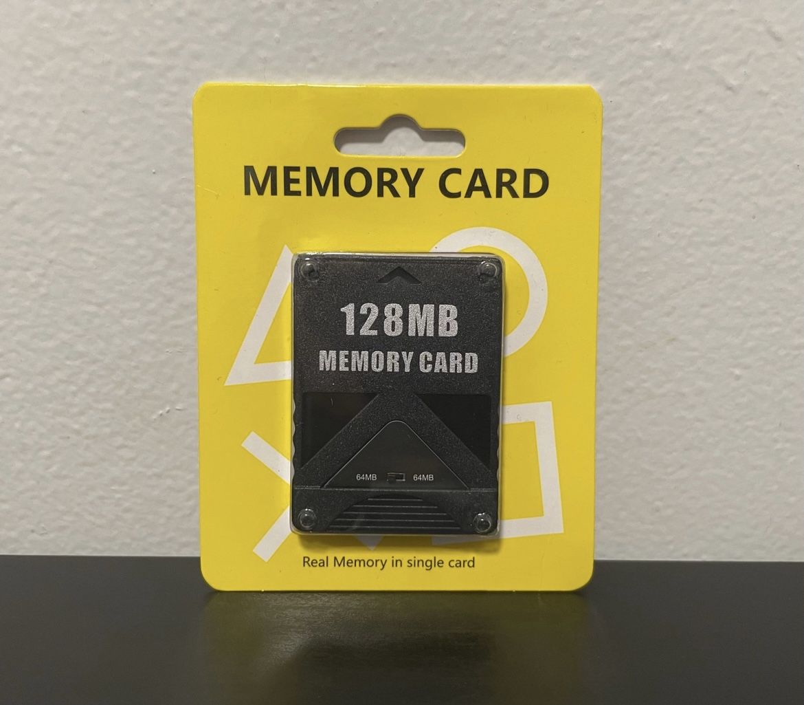 PS2 Memory Card 128 MB NEW SEALED PlayStation 2 Video Game Storage