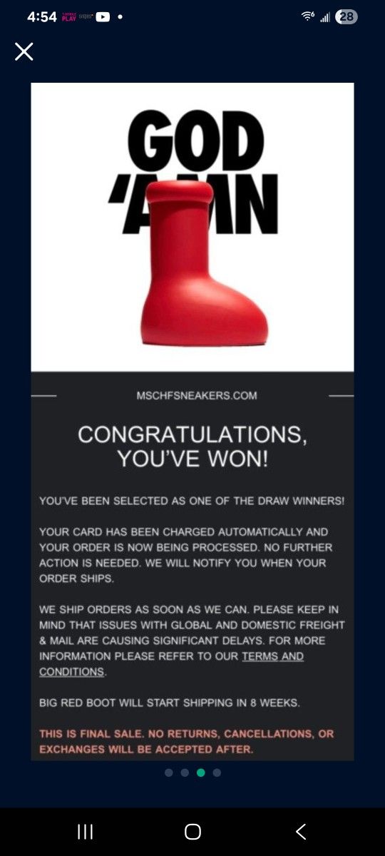 Big red boot