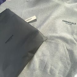 Essentials Hoodie Dark Oatmeal  Medium