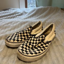Women’s Size 11 Vans Black & White checkered shoes 