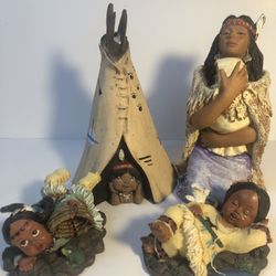 Vintage Native American Indian figurines