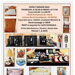 Estate Sale Leisure World Seal Beach