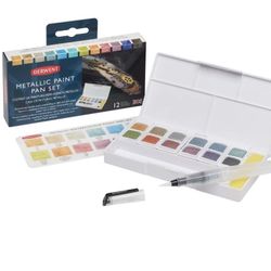 DERWENT METALLIC WATERCOLOUR PAINT PAN SET