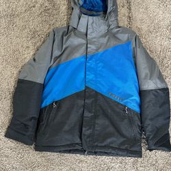 Boys Snow Jacket Blue / Black Size Medium