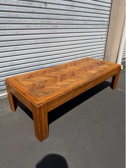 Solid Oak Coffee Table MCM Mid Century Modern