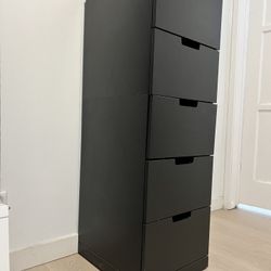 Black IKEA Nordli Dresser 5 Deep Drawers / Cajonera 