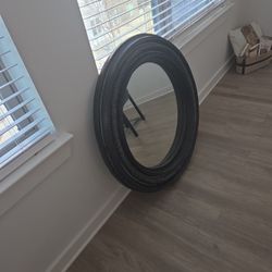 Round Rustic Mirror