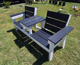 Bench with center table