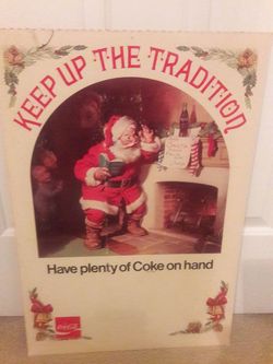 Vintage Coke cardboard sign 1970s extra fine condition not many left in this condition 26×18