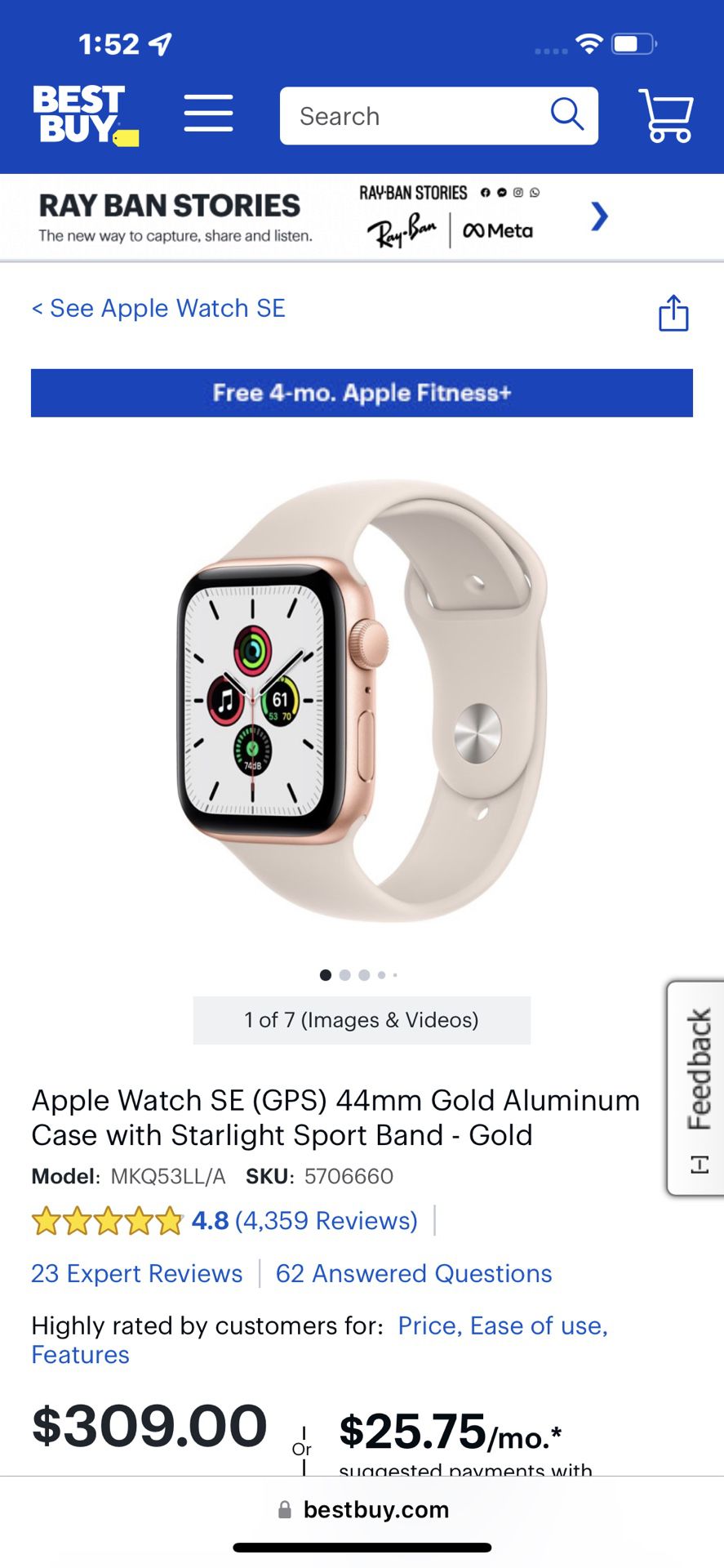 Apple Watch Se 44mm