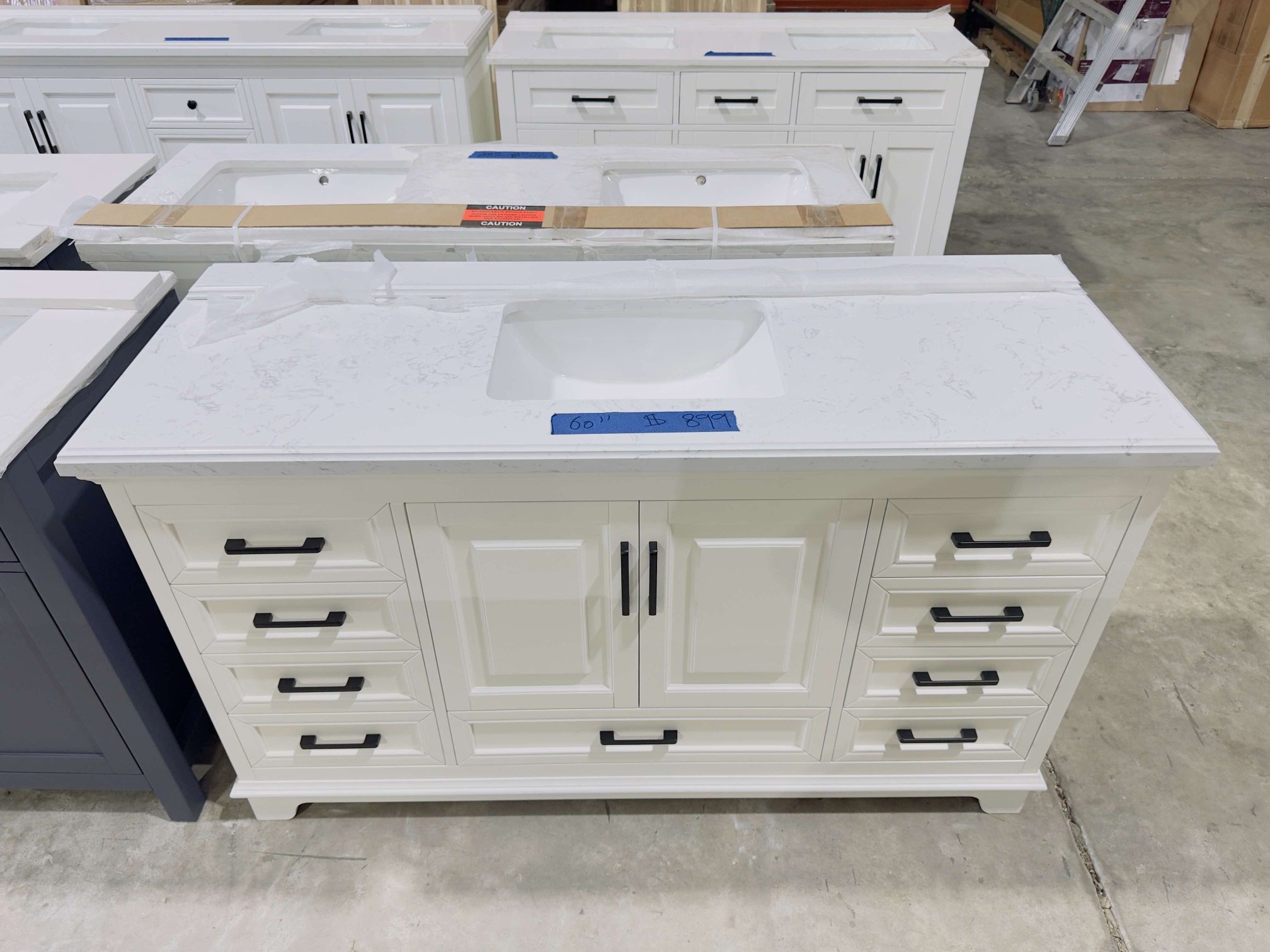 Brand New 60 in. W x 22 in. D Single Sink Bath Vanity in White with White Marble Top $899,All Products : American Fashion Style Bags On Sale