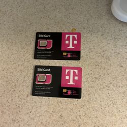 2 T-mobile Sim Cards