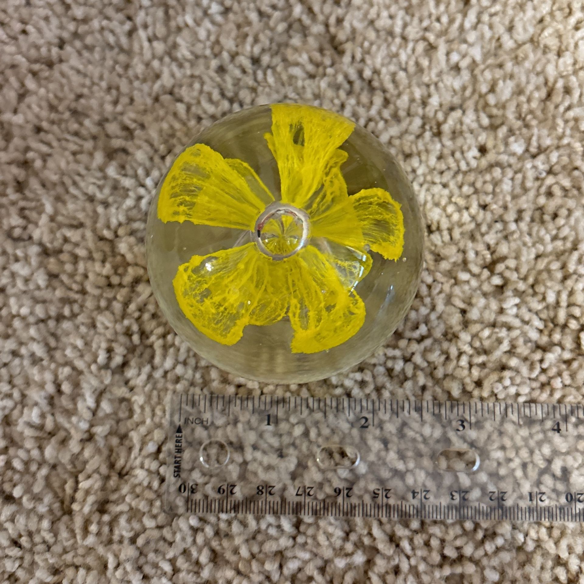 Yellow paperweight