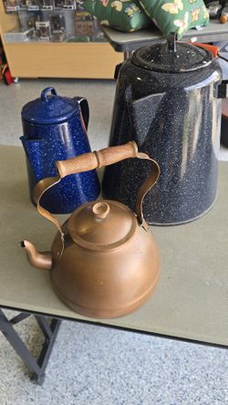 set of 3 antiques coffee pots