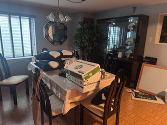 MUST SELL Dining room set with buffet china cabinet