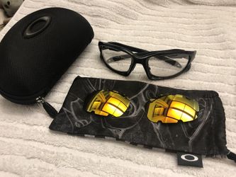 Both Transition and flame iridium lenses Oakleys for trail running performance sunglasses
