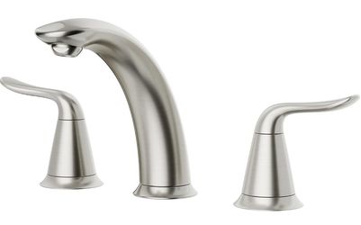 VXV Bathroom Faucet 3 Hole, 8 Inch Widespread Bathroom Sink Faucet for Lavatory Vanity with Pop-up Drain Brushed Nickel