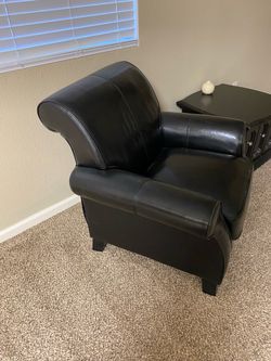 Faux Leather Club Chair