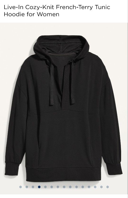 Old Navy Live-In Cozy-Knit French-Terry Tunic Hoodie for Women. Size S. Brand New