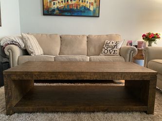 Ashley Furniture Sofa Set, Coffee Table, End Table, & Console Table