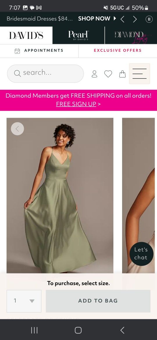 Braidsmaid Dress From Davids Bridal