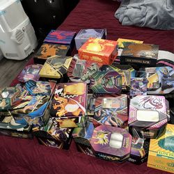 Lot Of Pokémon Cards And Tins. 