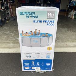 Summer Waves 14FT Elite Frame Pool w/ Pump, Filter, Ladder & Cover - Brand New