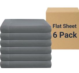6 pack Twin flat sheets